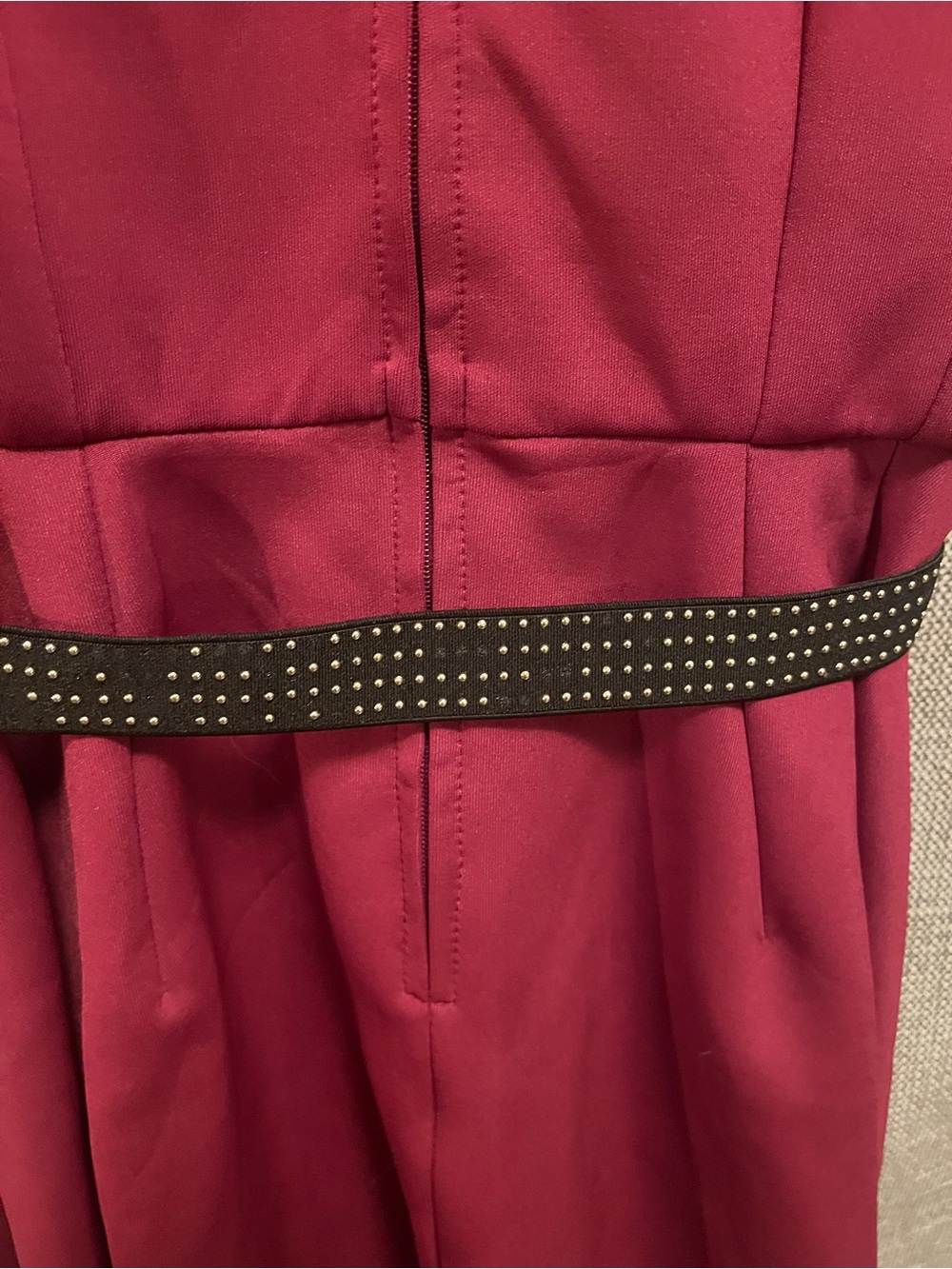 Sleeveless Raspberry A-Line Mini Dress - Picture 3 of 8